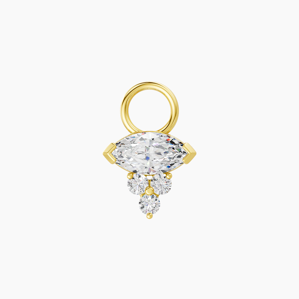 Oya | 18k Yellow Gold 7 mm Diamond Charm