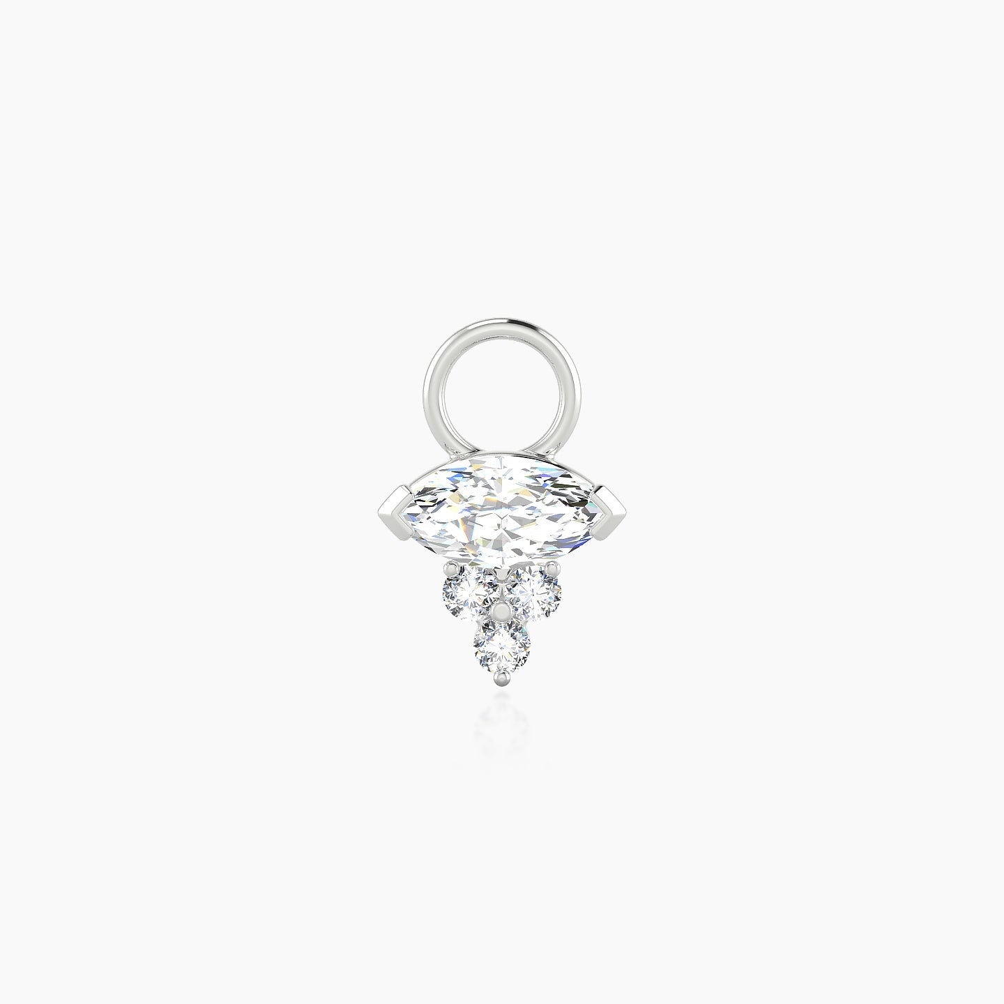 Oya | 18k White Gold 7 mm Diamond Charm