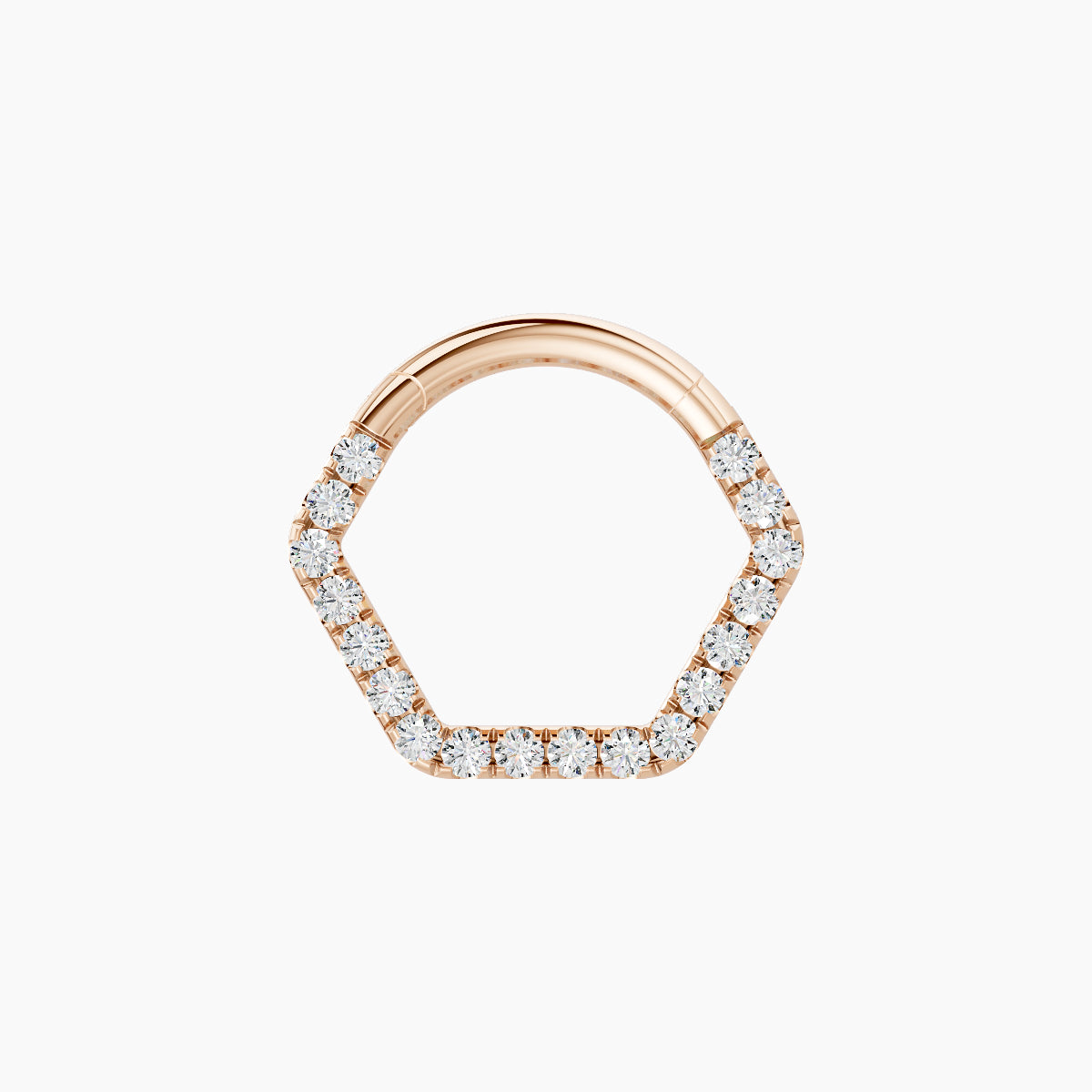 Petya | 18k Rose Gold 6.5 mm Diamond Daith Piercing