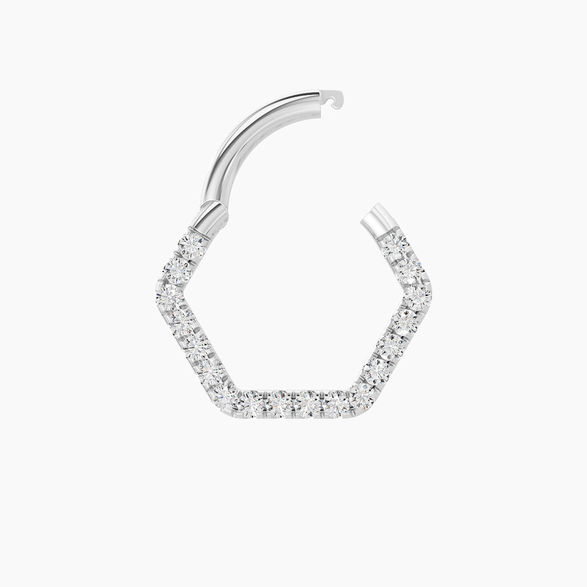 Petya | 18k White Gold 6.5 mm Diamond Daith Piercing