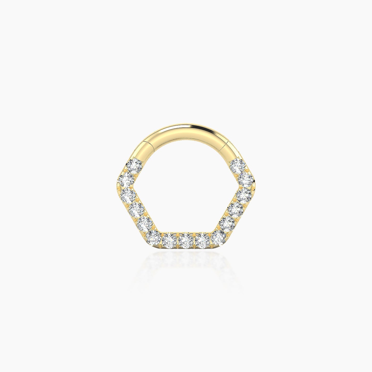 Petya | 18k Yellow Gold 6.5 mm Diamond Daith Piercing