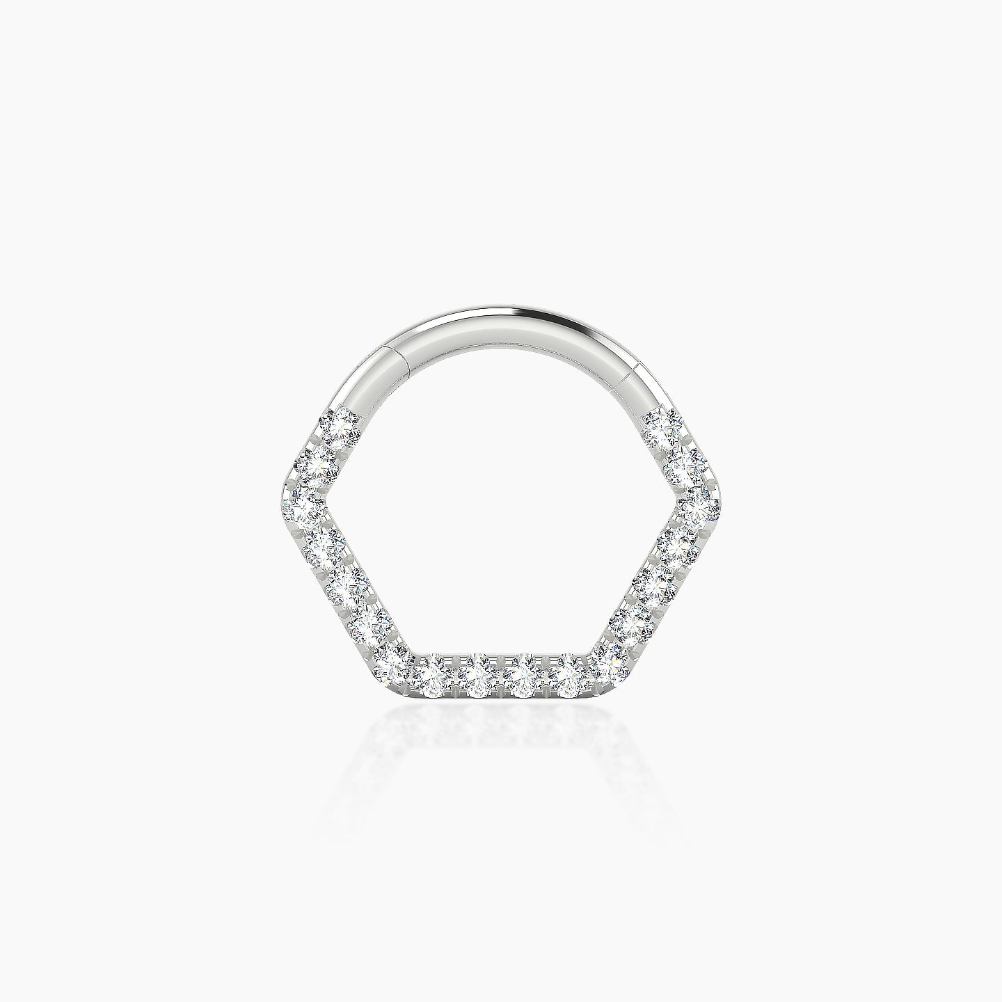 Petya | 18k White Gold 8 mm Diamond Daith Piercing