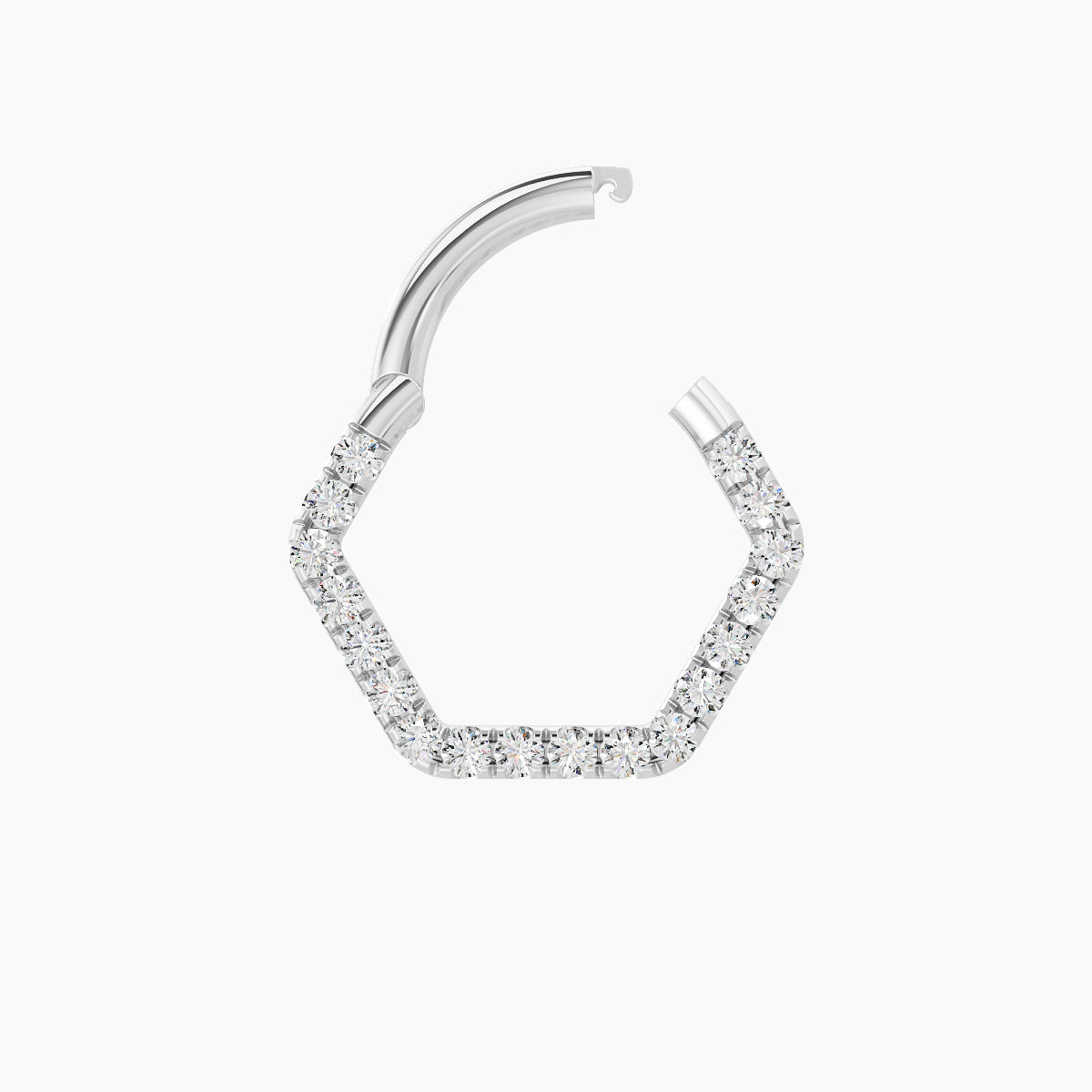 Petya | 18k White Gold 8 mm Diamond Septum Piercing
