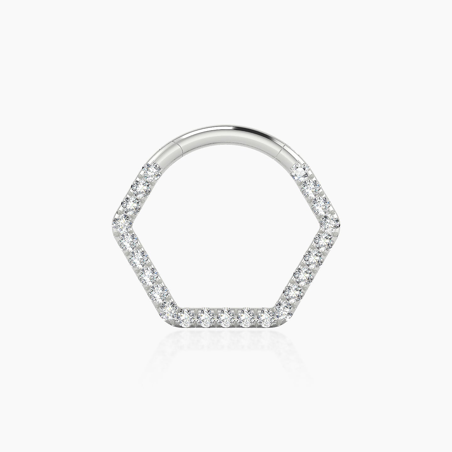 Petya | 18k White Gold 9.5 mm Diamond Daith Piercing