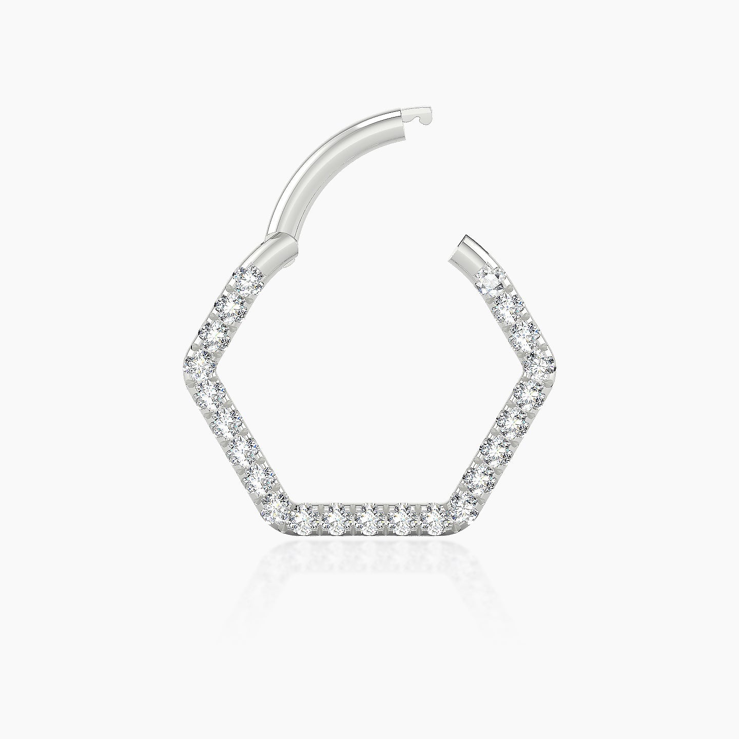 Petya | 18k White Gold 9.5 mm Diamond Daith Piercing