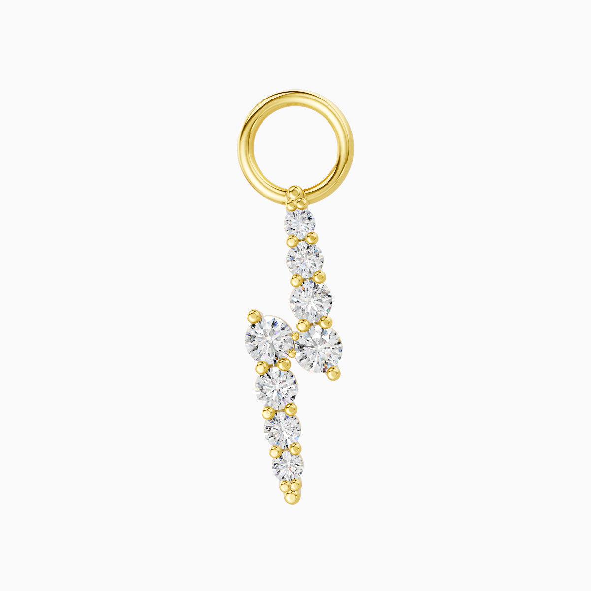 Phoebe | 18k Yellow Gold 11.5 mm Lightning Bolt Diamond Charm