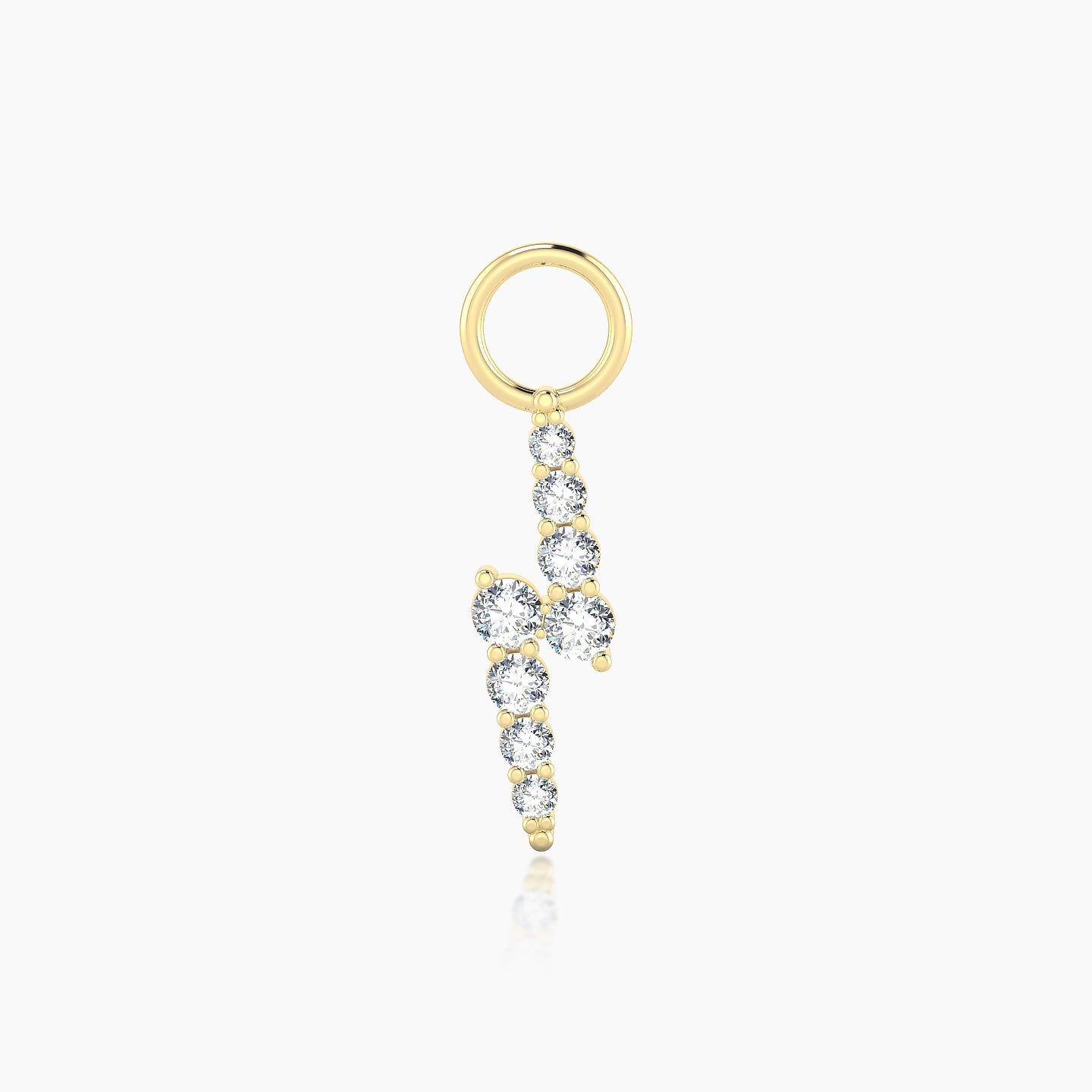 Phoebe | 18k Yellow Gold 11.5 mm Lightning Bolt Diamond Charm