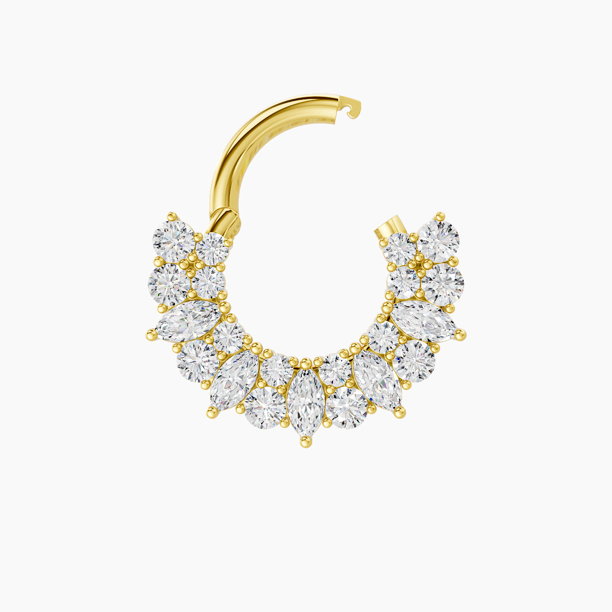 Reina | 18k Yellow Gold 6.5 mm Diamond Septum Piercing