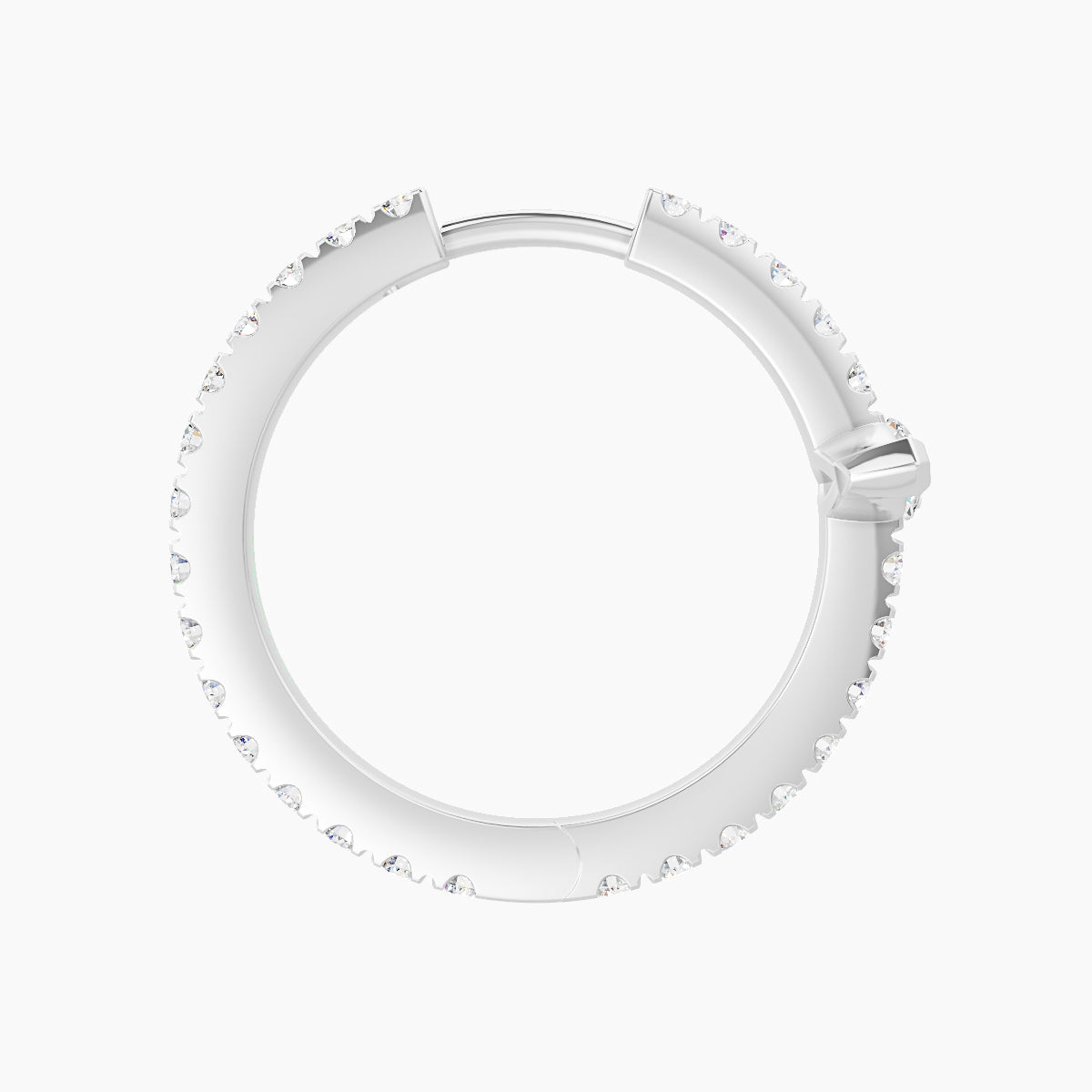 Rhea | 18k White Gold 11 mm Diamond Hoop Piercing
