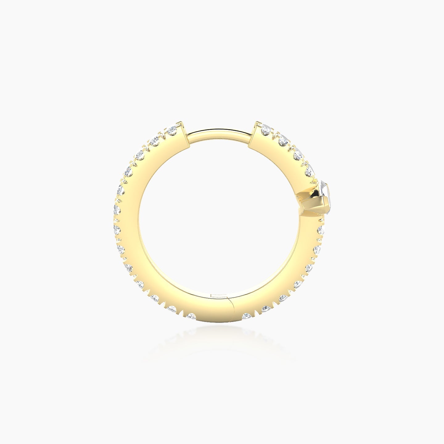 Rhea | 18k Yellow Gold 9.5 mm Diamond Nose Ring Piercing