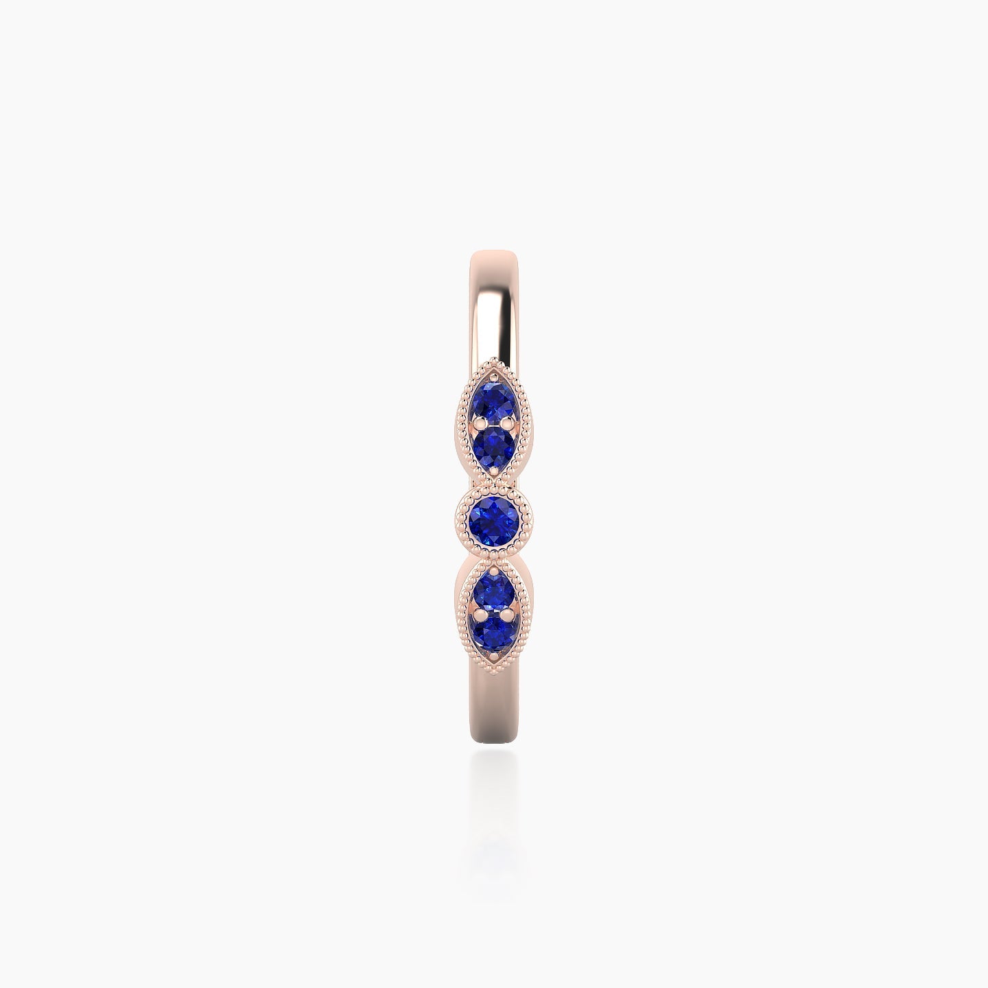 Roma | 18k Rose Gold 11 mm Sapphire Hoop Piercing