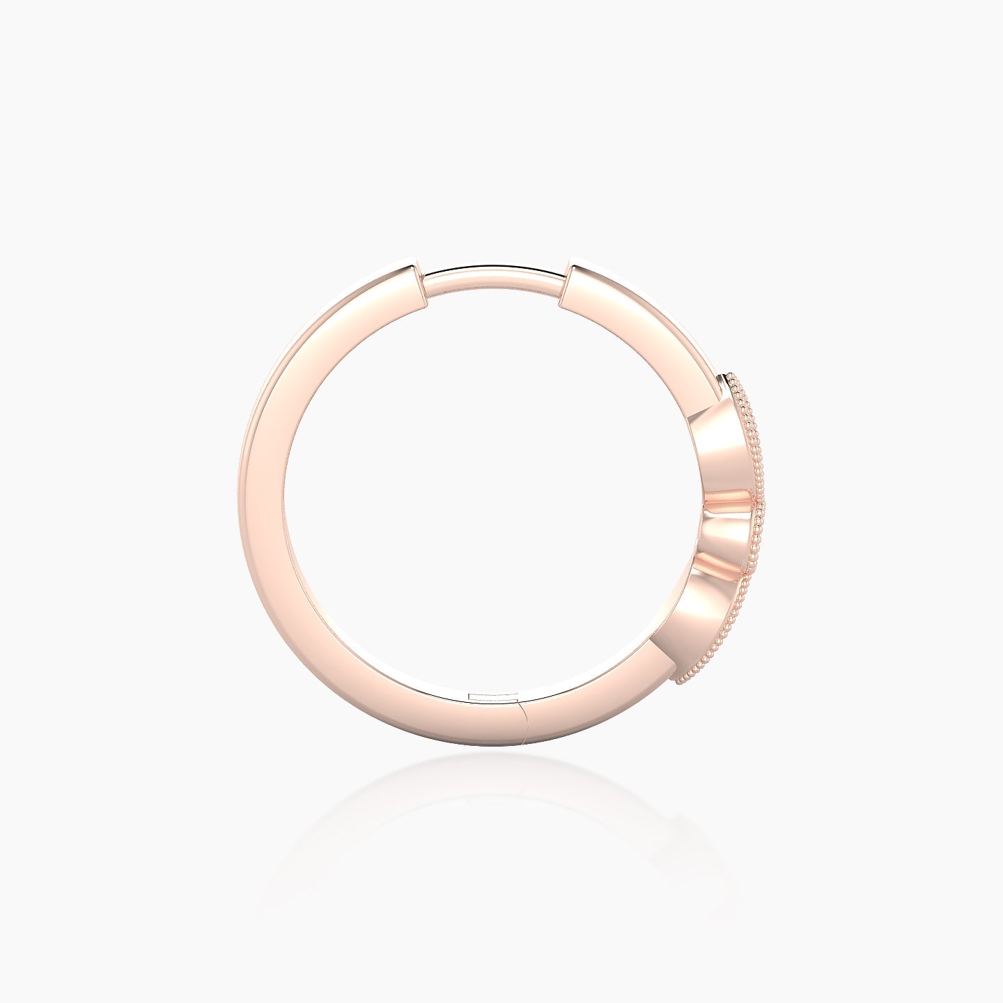 Roma | 18k Rose Gold 11 mm Sapphire & Diamond Hoop Piercing