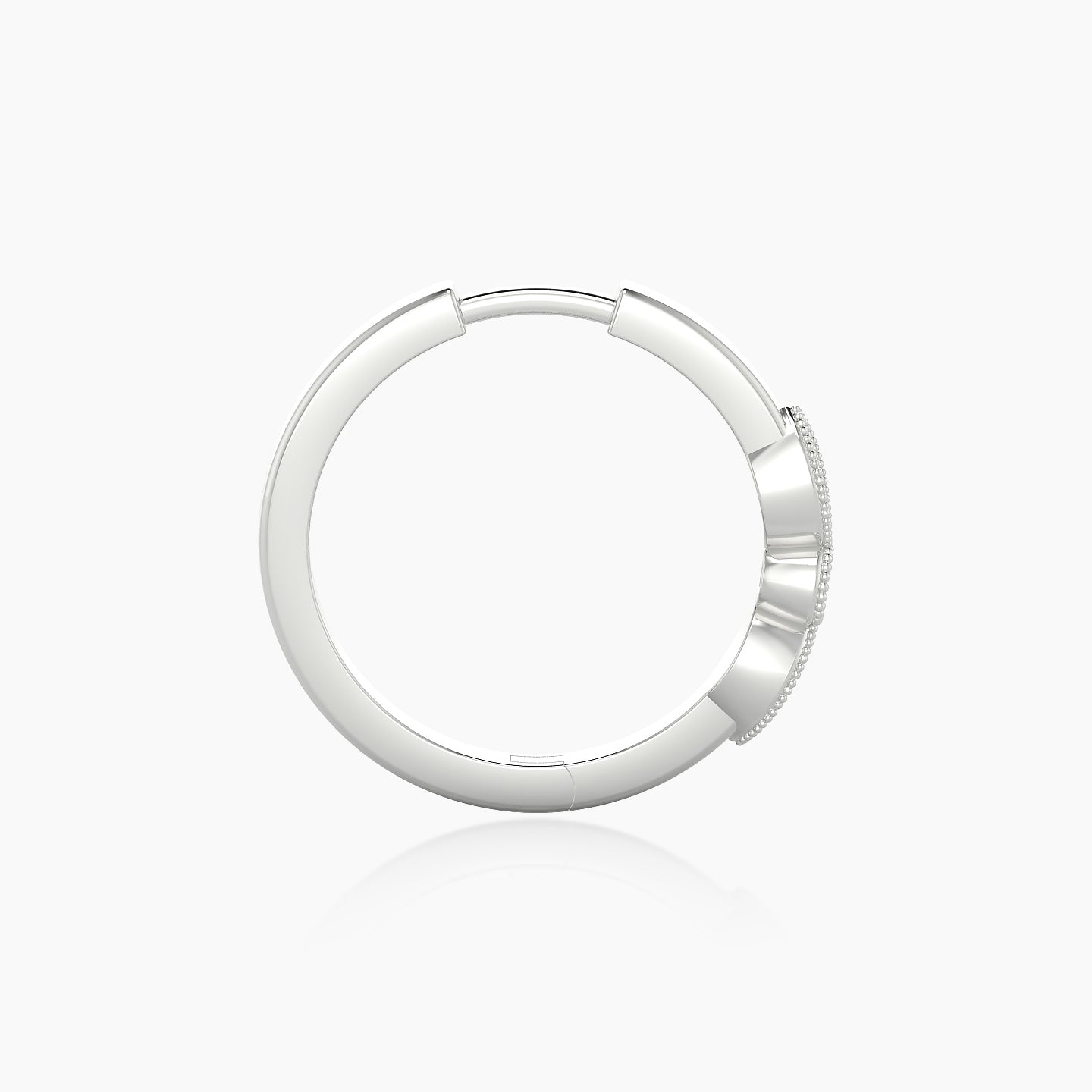 Roma | 18k White Gold 11 mm Emerald Hoop Piercing