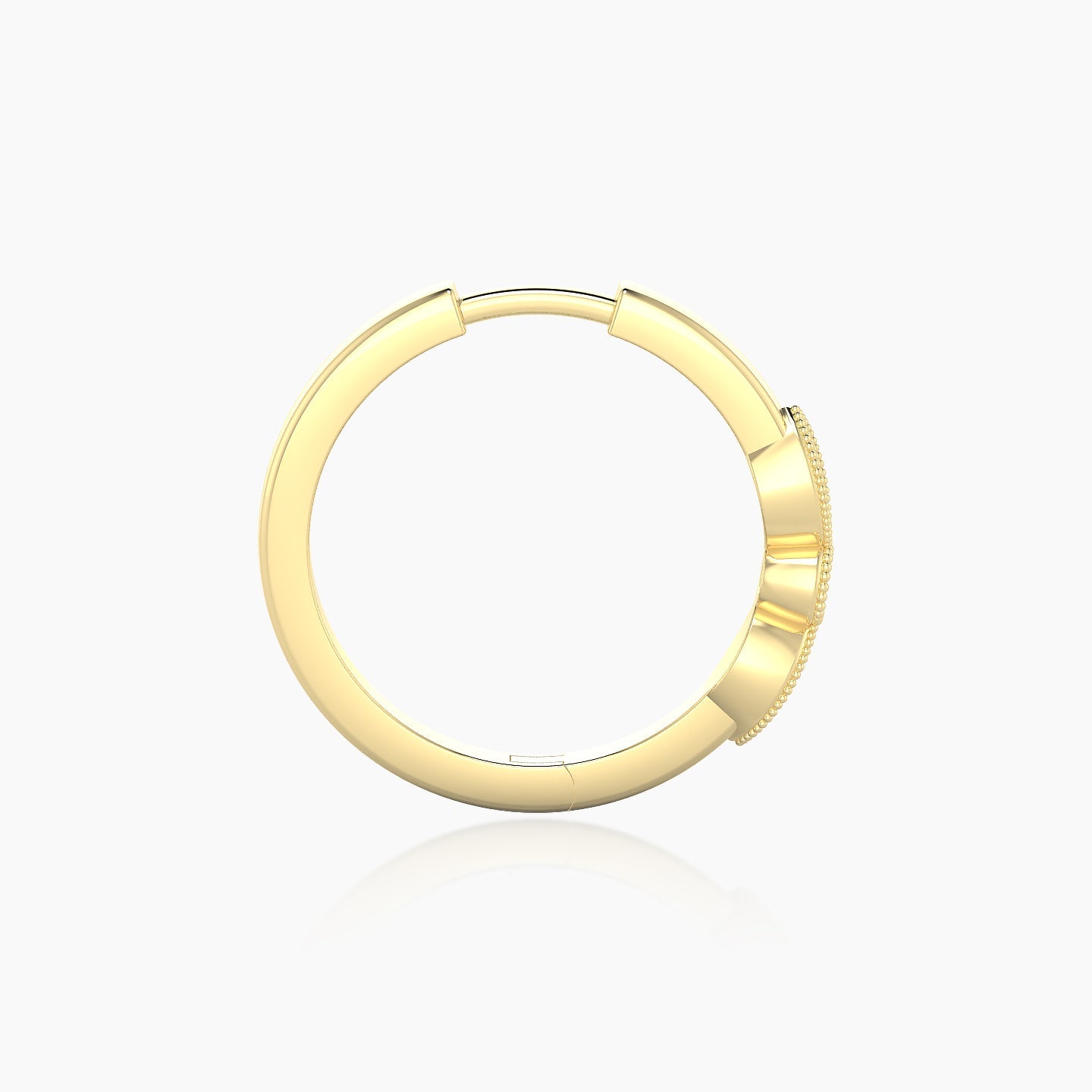 Roma | 18k Yellow Gold 11 mm Emerald Hoop Piercing