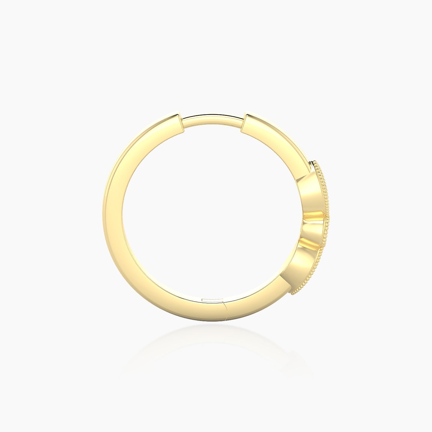 Roma | 18k Yellow Gold 11 mm Sapphire & Diamond Hoop Piercing