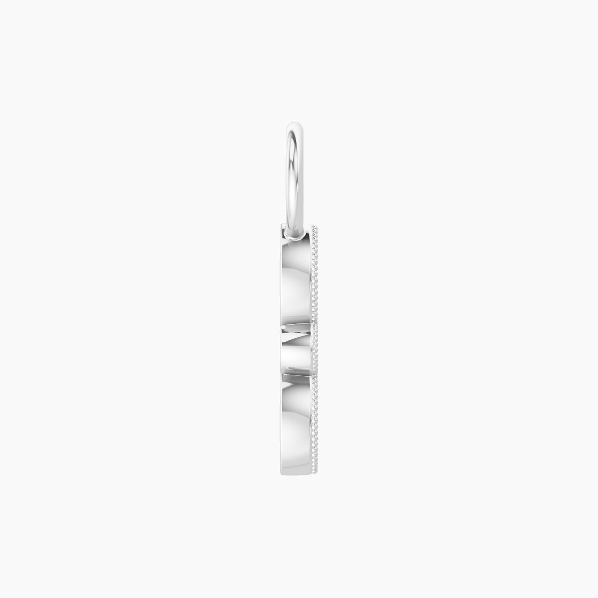 Roma | 18k White Gold 9 mm Diamond Charm