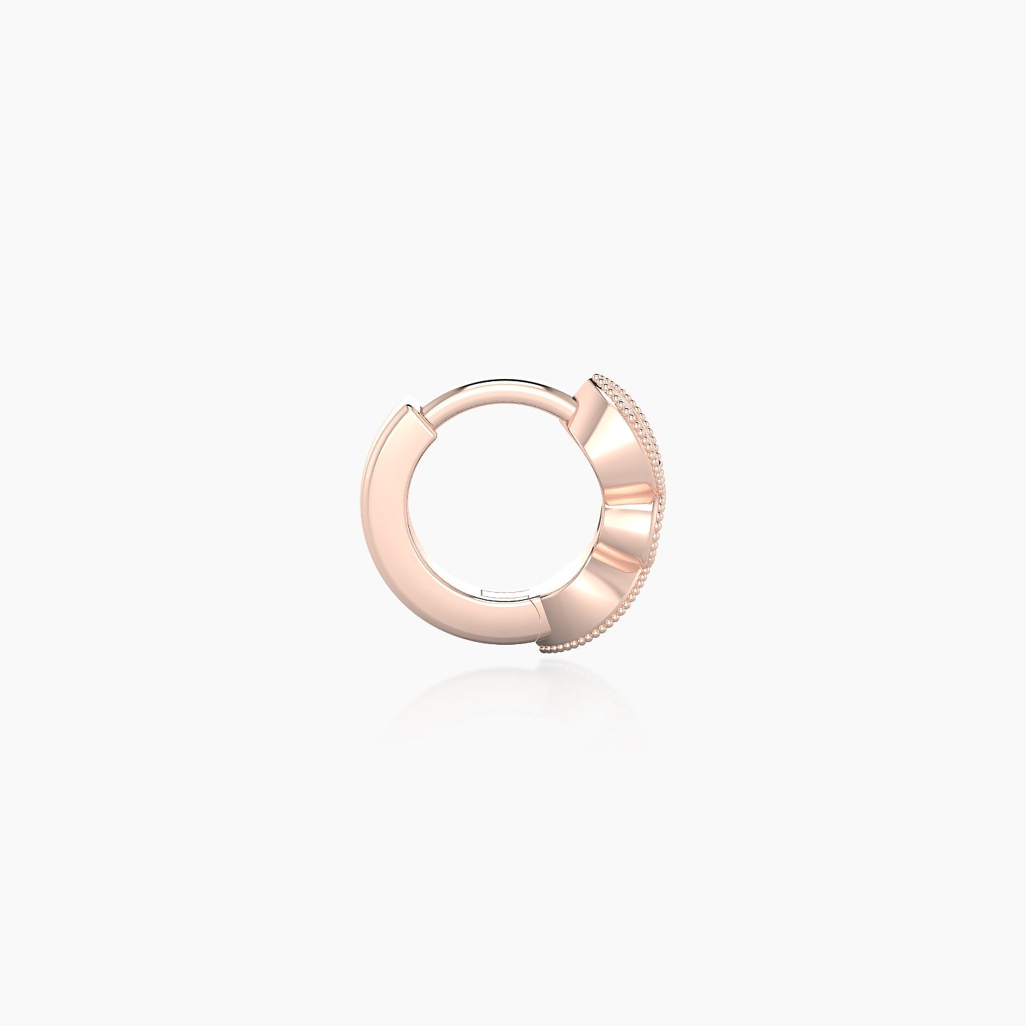 Roma | 18k Rose Gold 5 mm Black Diamond & Diamond Hoop Piercing