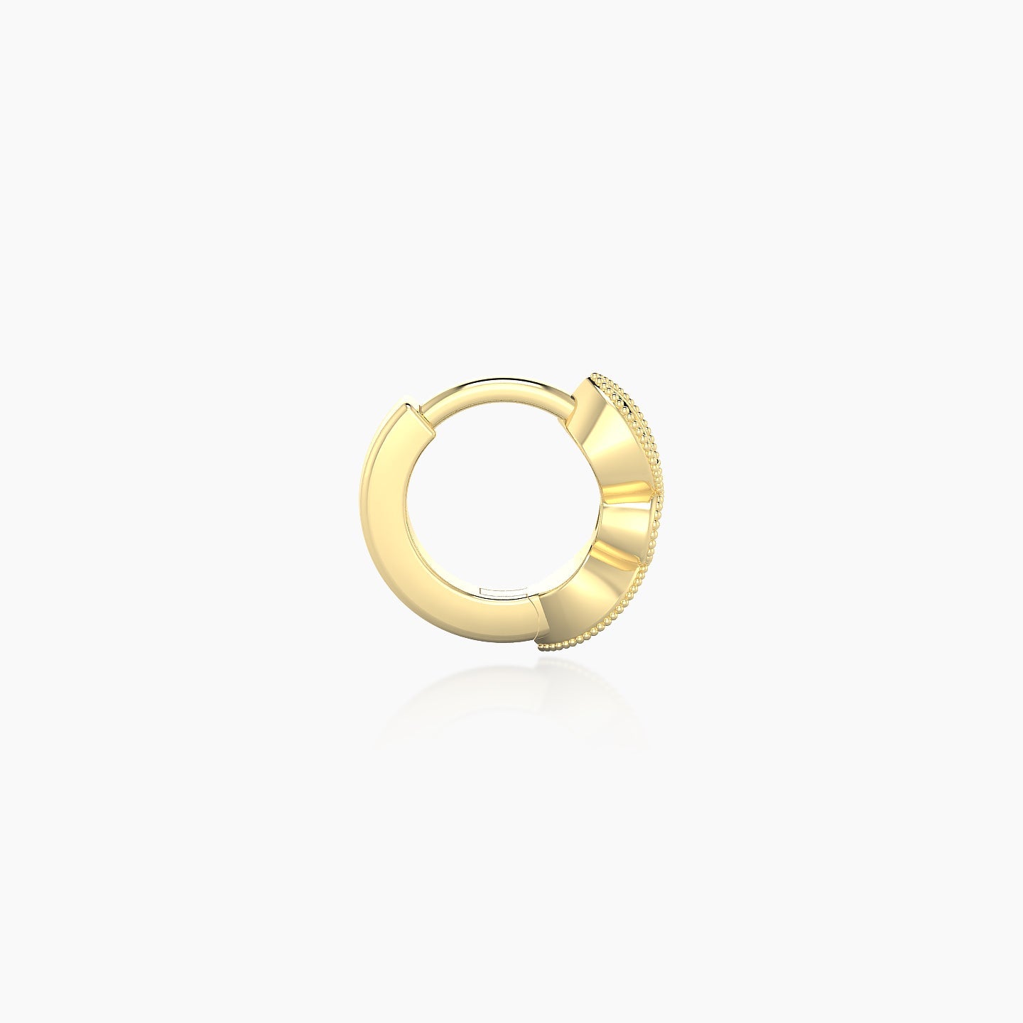 Roma | 18k Yellow Gold 5 mm Emerald Hoop Piercing