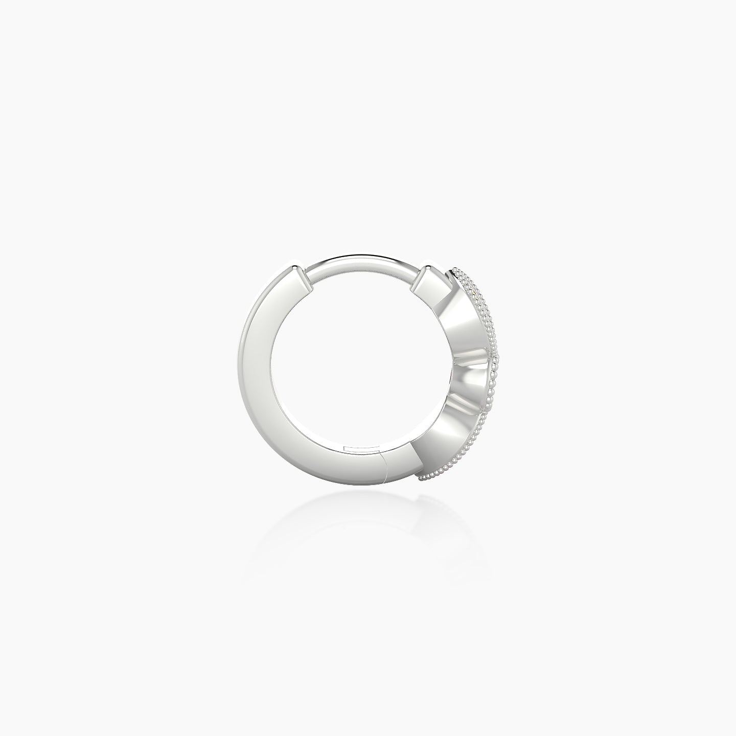 Roma | 18k White Gold 6.5 mm Ruby Hoop Piercing