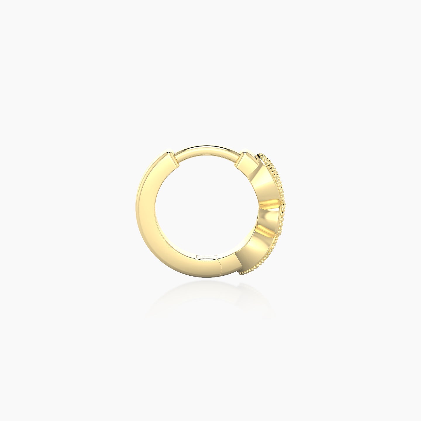 Roma | 18k Yellow Gold 6.5 mm Emerald Hoop Piercing