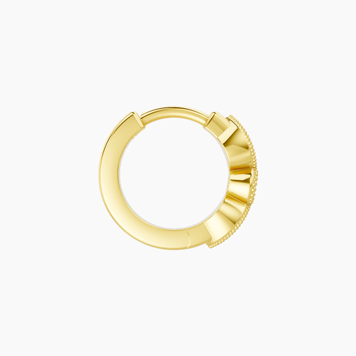 Roma | 18k Yellow Gold 6.5 mm Diamond Nose Ring Piercing