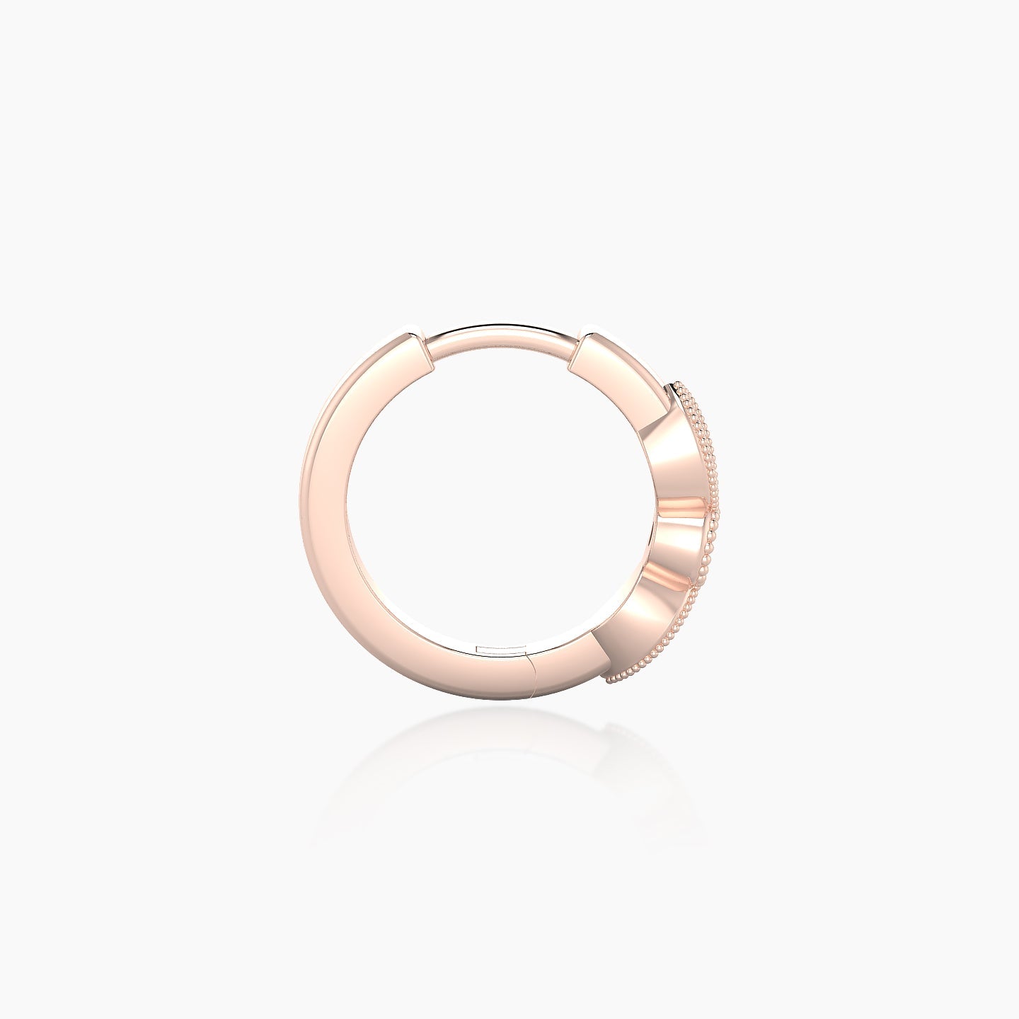 Roma | 18k Rose Gold 8 mm Sapphire Hoop Piercing