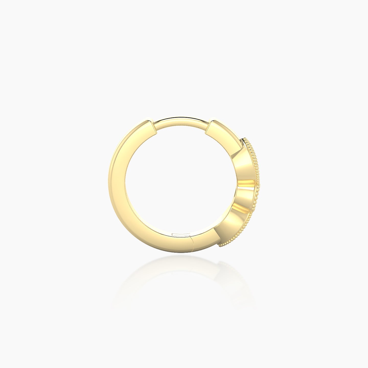 Roma | 18k Yellow Gold 8 mm Sapphire Hoop Piercing