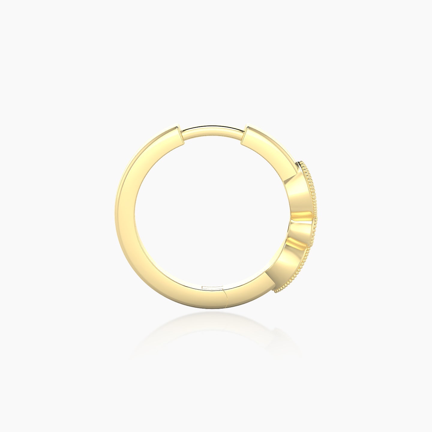 Roma | 18k Yellow Gold 9.5 mm Emerald Hoop Piercing