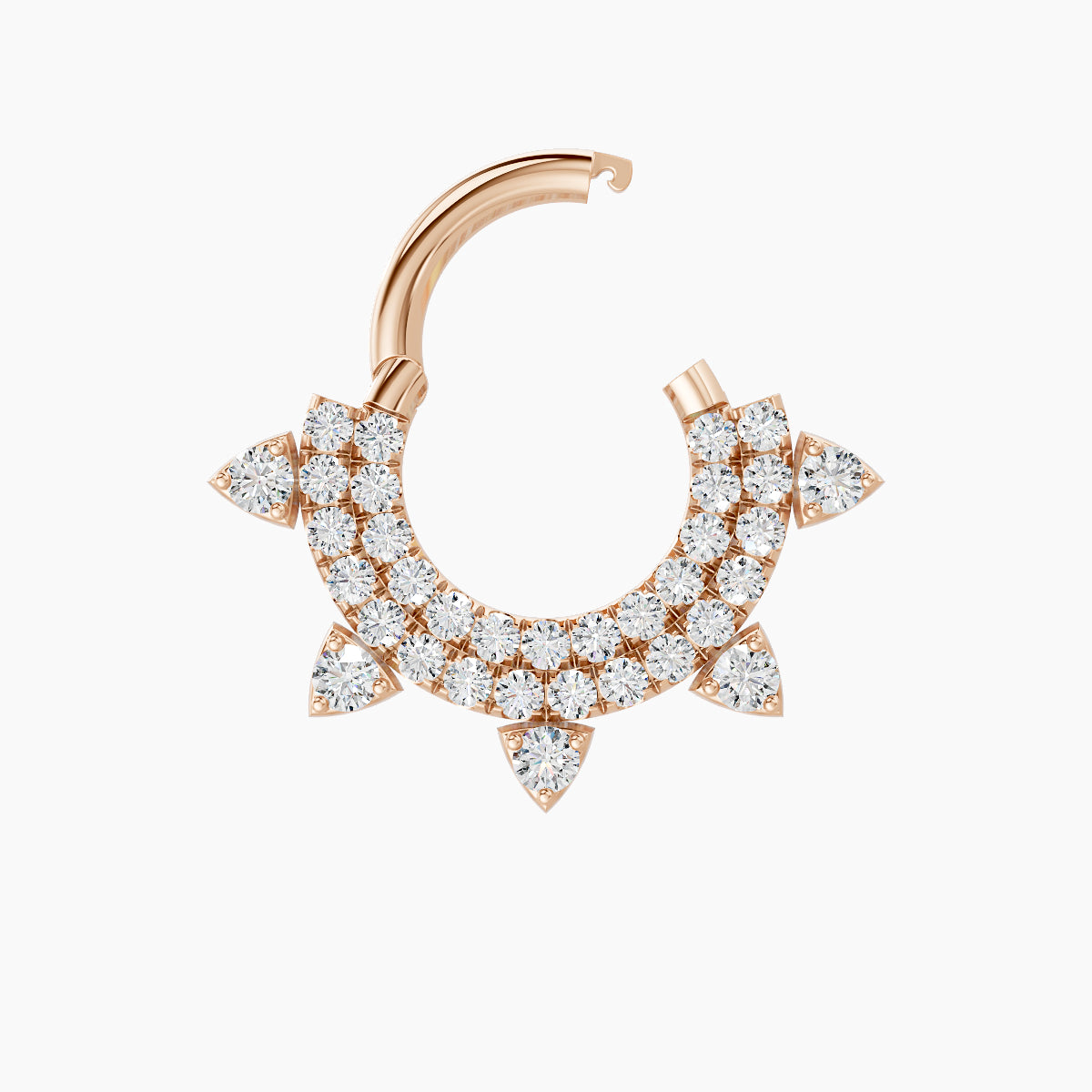 Saga | 18k Rose Gold 6.5 mm Diamond Septum Piercing