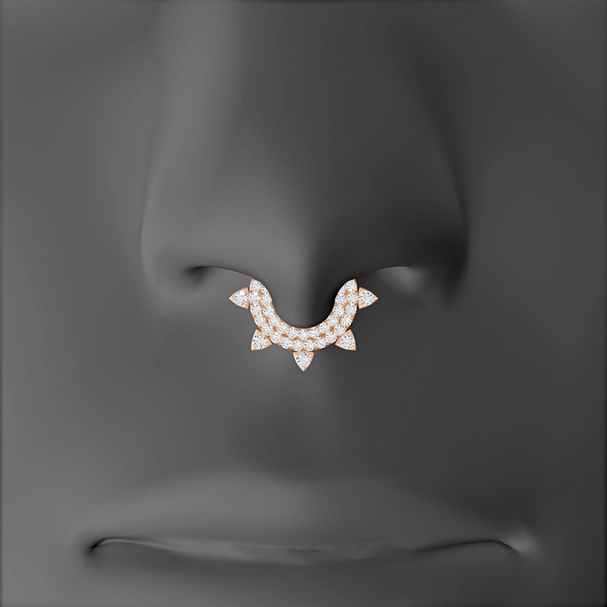 Saga | 18k Rose Gold 6.5 mm Diamond Septum Piercing