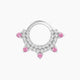 Saga | Piercing Septum Saphir Rose & Diamant