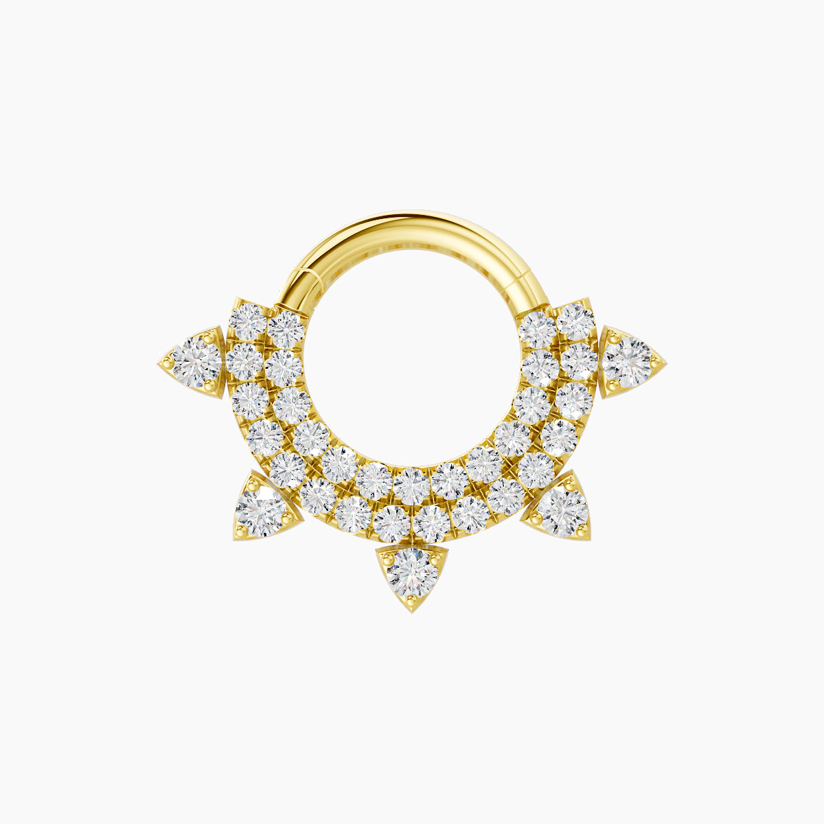 Saga | 18k Yellow Gold 6.5 mm Diamond Septum Piercing