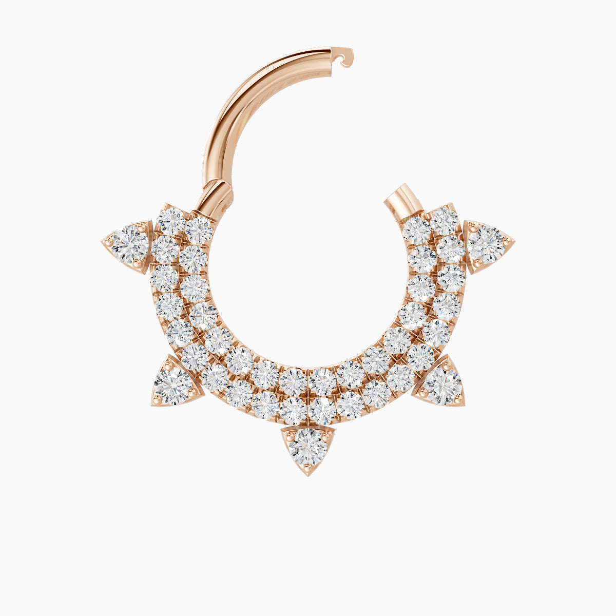 Saga | 18k Rose Gold 8 mm Diamond Daith Piercing