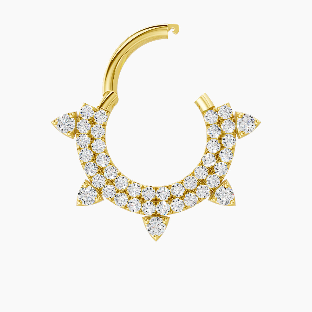 Saga | 18k Yellow Gold 8 mm Diamond Daith Piercing