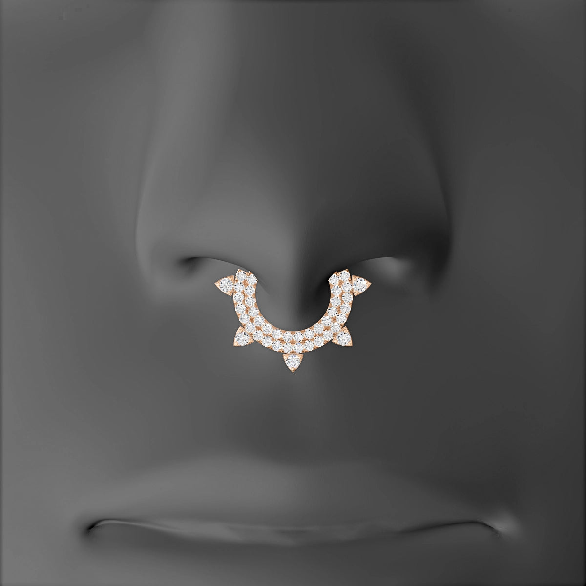 Saga | 18k Rose Gold 8 mm Diamond Septum Piercing