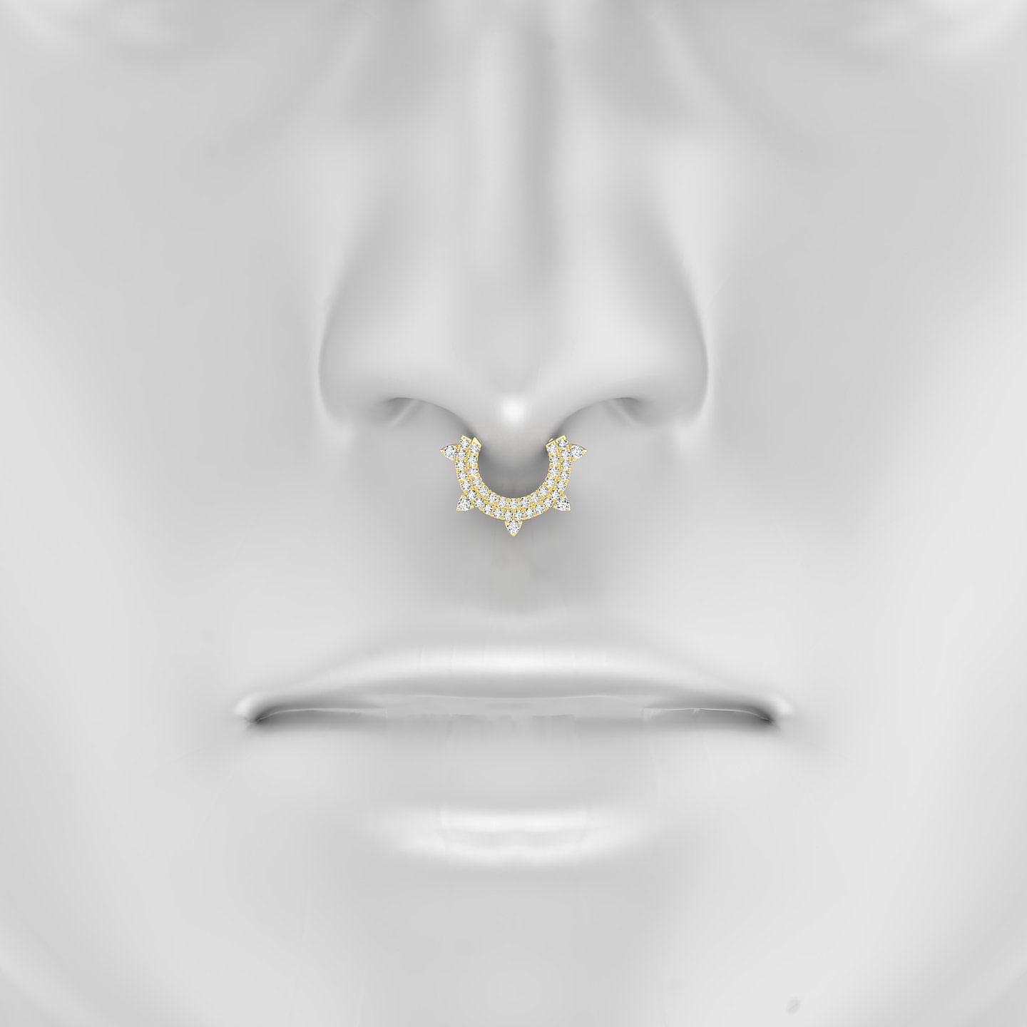 Saga | 18k Yellow Gold 8 mm Diamond Septum Piercing