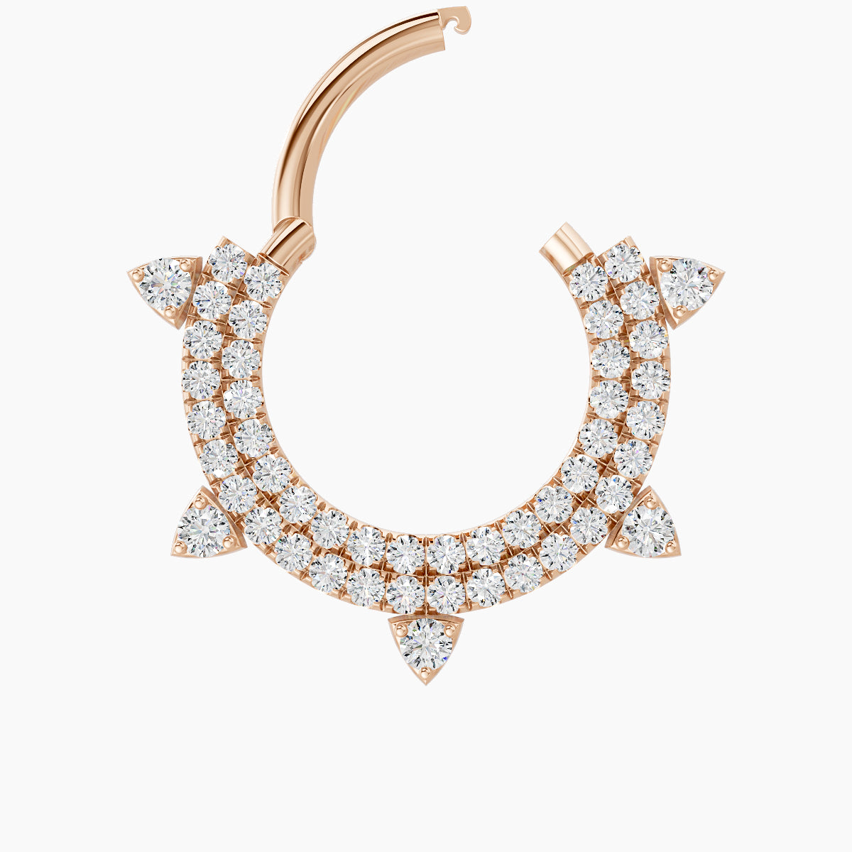 Saga | 18k Rose Gold 9.5 mm Diamond Septum Piercing