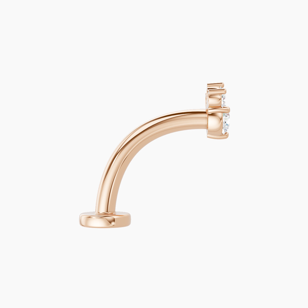 Sedna | 18k Rose Gold 5 mm 10 mm Diamond Floating Navel Piercing