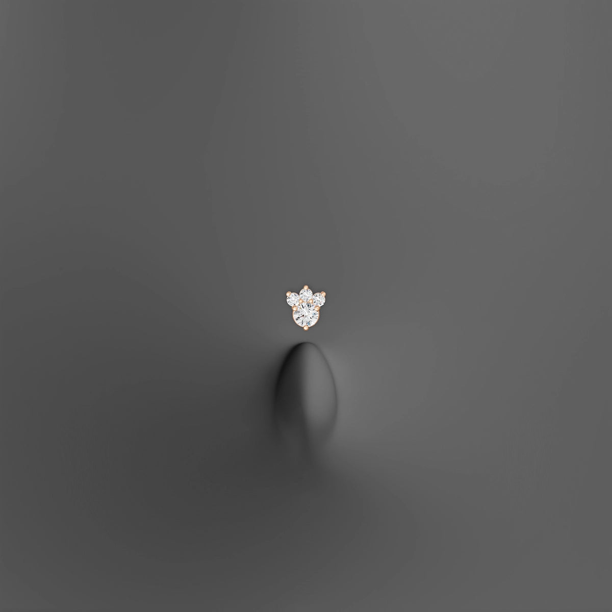 Sedna | 18k Rose Gold 5 mm 10 mm Diamond Floating Navel Piercing
