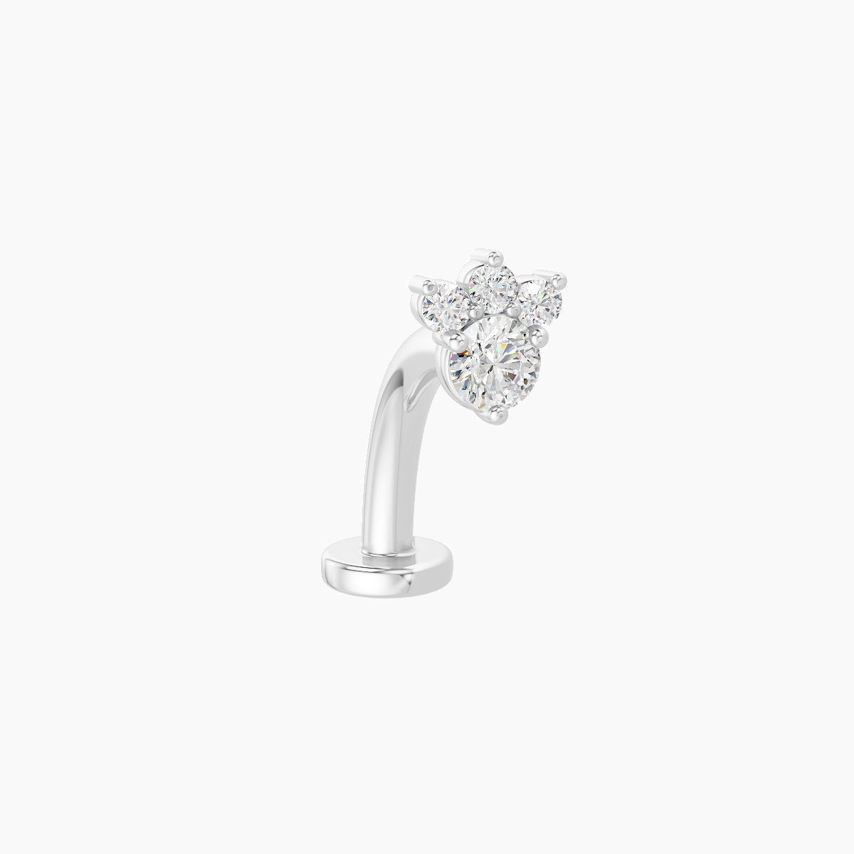 Sedna | 18k White Gold 5 mm 10 mm Diamond Floating Navel Piercing