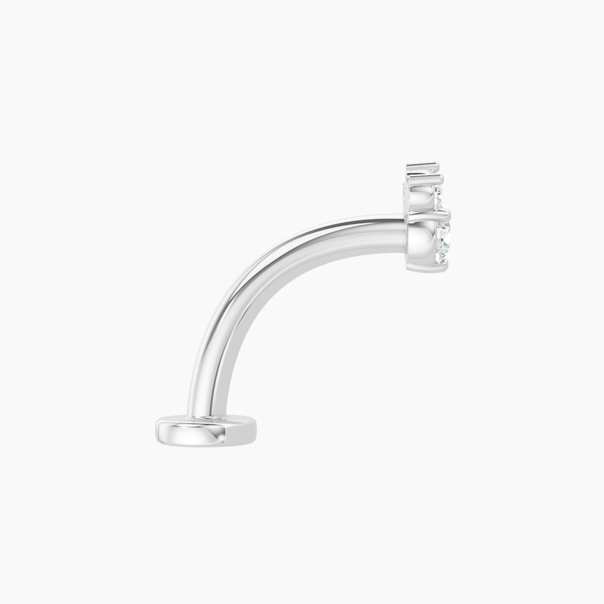 Sedna | 18k White Gold 5 mm 10 mm Diamond Floating Navel Piercing