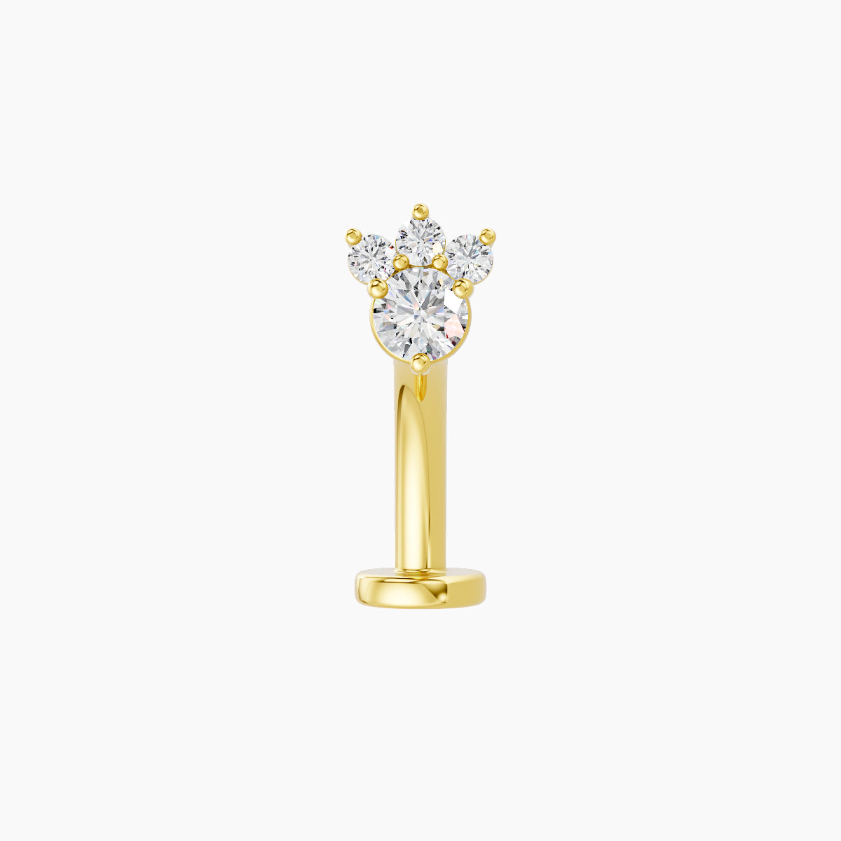 Sedna | 18k Yellow Gold 5 mm 10 mm Diamond Floating Navel Piercing