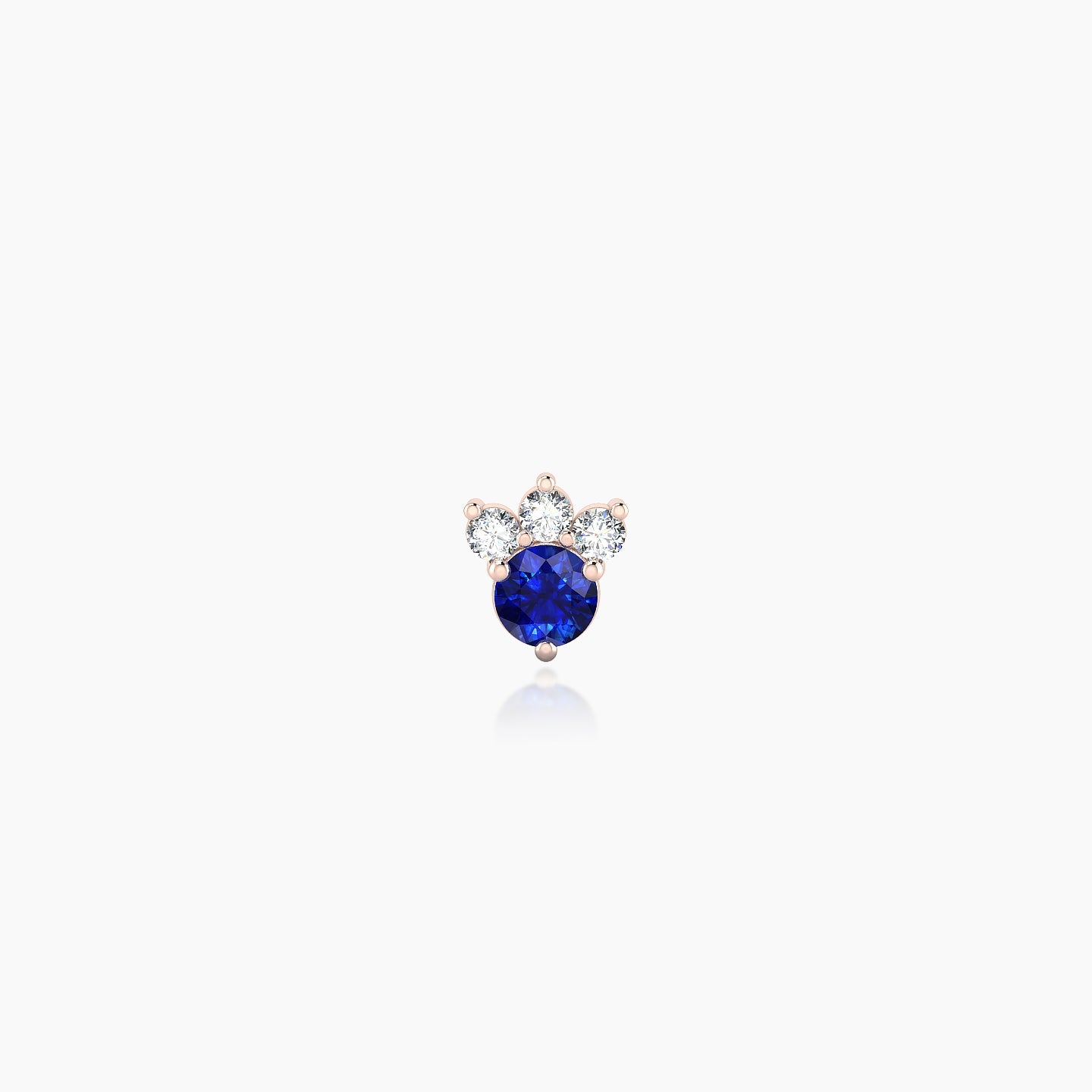 Sedna | 18k Rose Gold 5 mm 5 mm Sapphire & Diamond Nostril Piercing