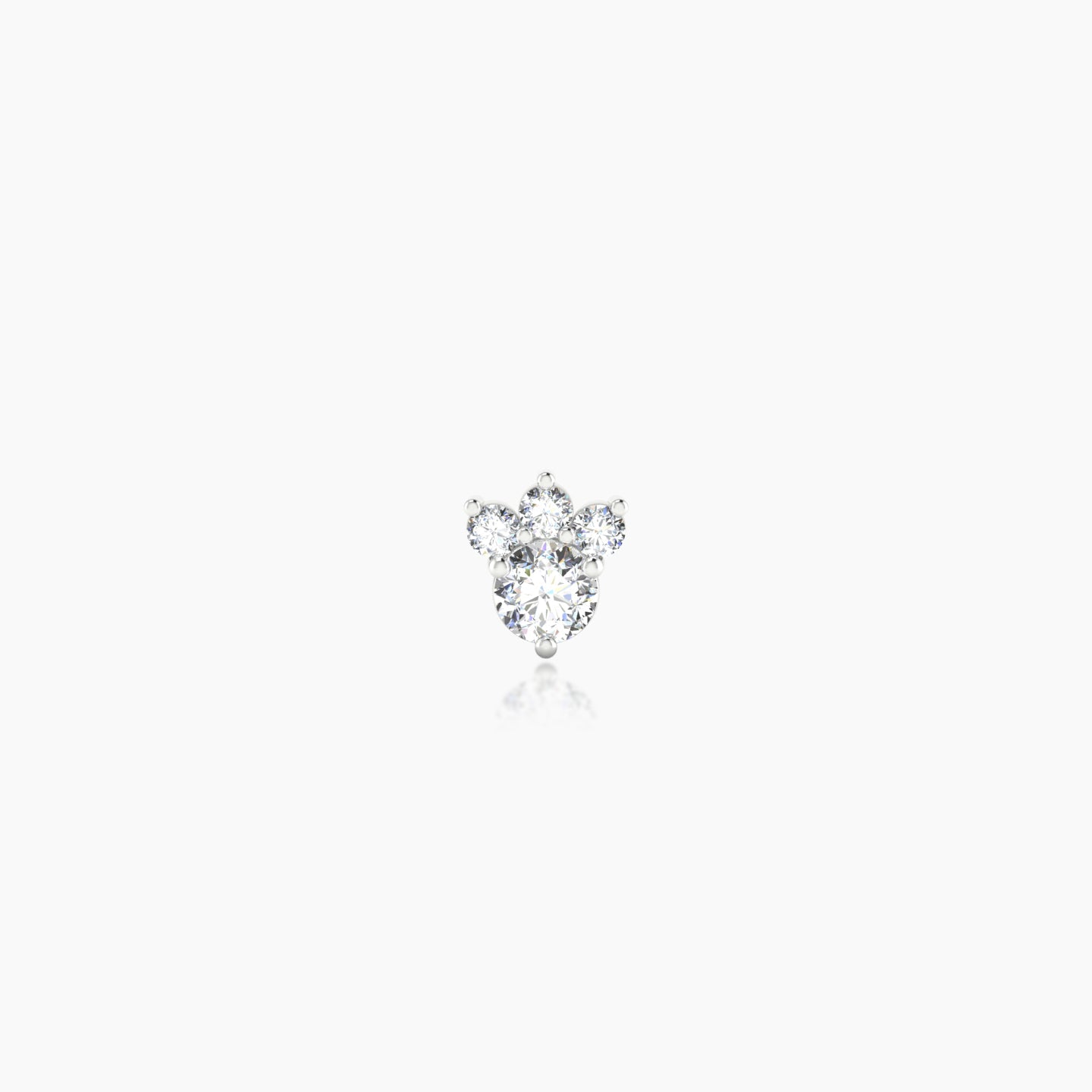 Sedna | 18k White Gold 5 mm 5 mm Diamond Nostril Piercing