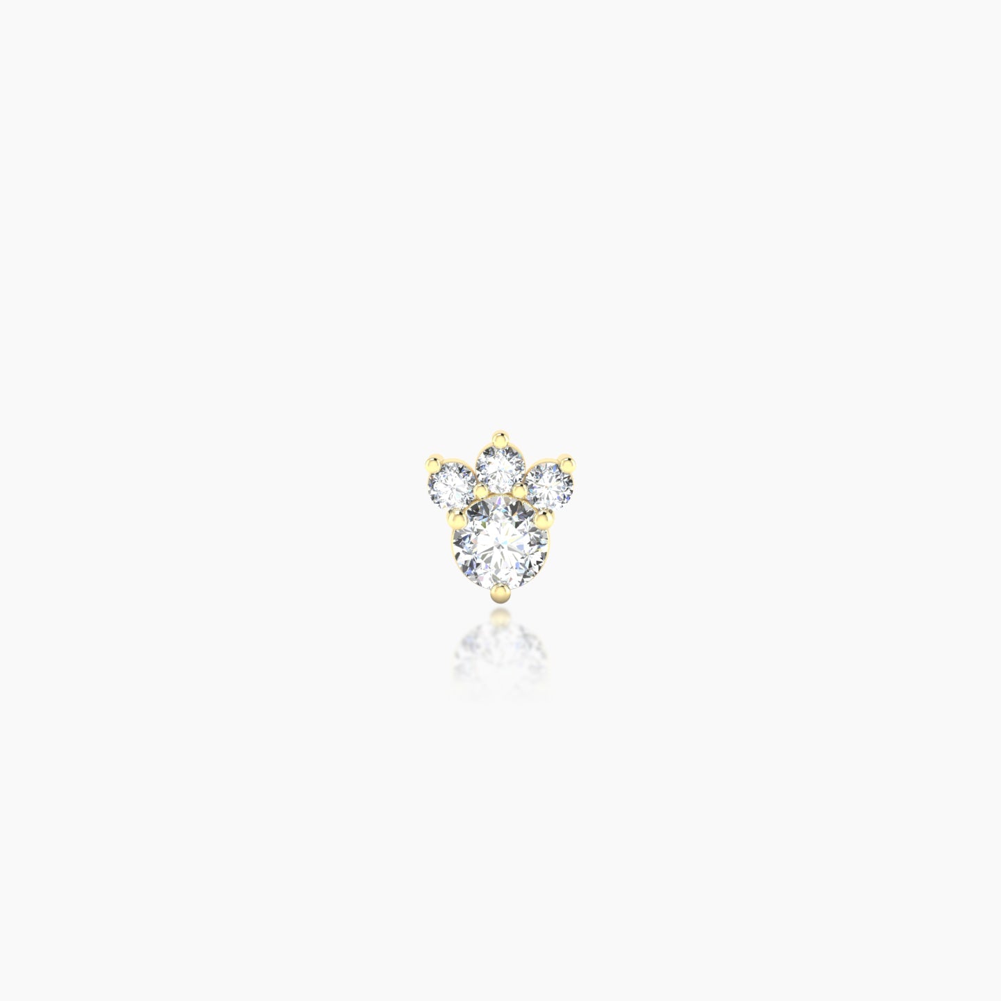 Sedna | 18k Yellow Gold 5 mm 5 mm Diamond Nostril Piercing