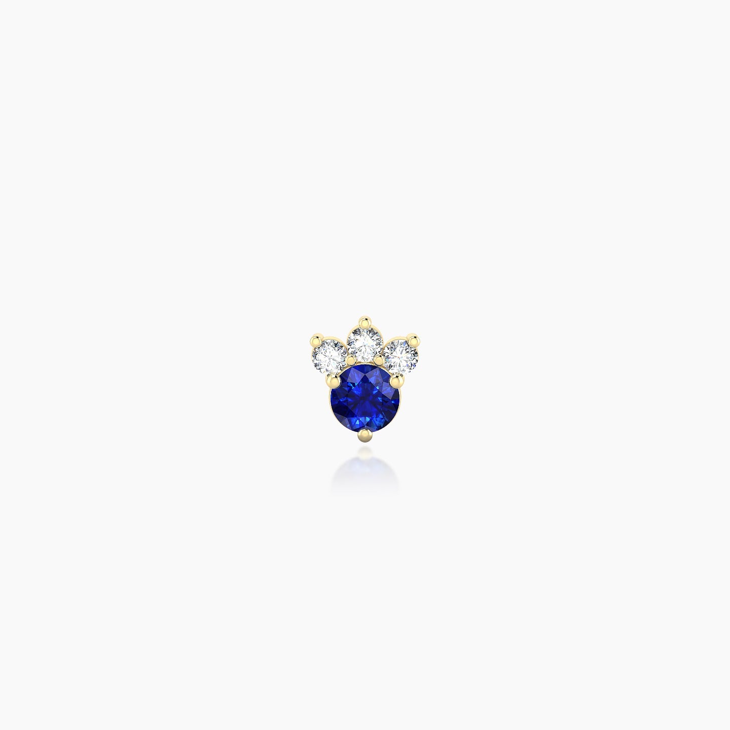 Sedna | 18k Yellow Gold 5 mm 5 mm Sapphire & Diamond Nostril Piercing