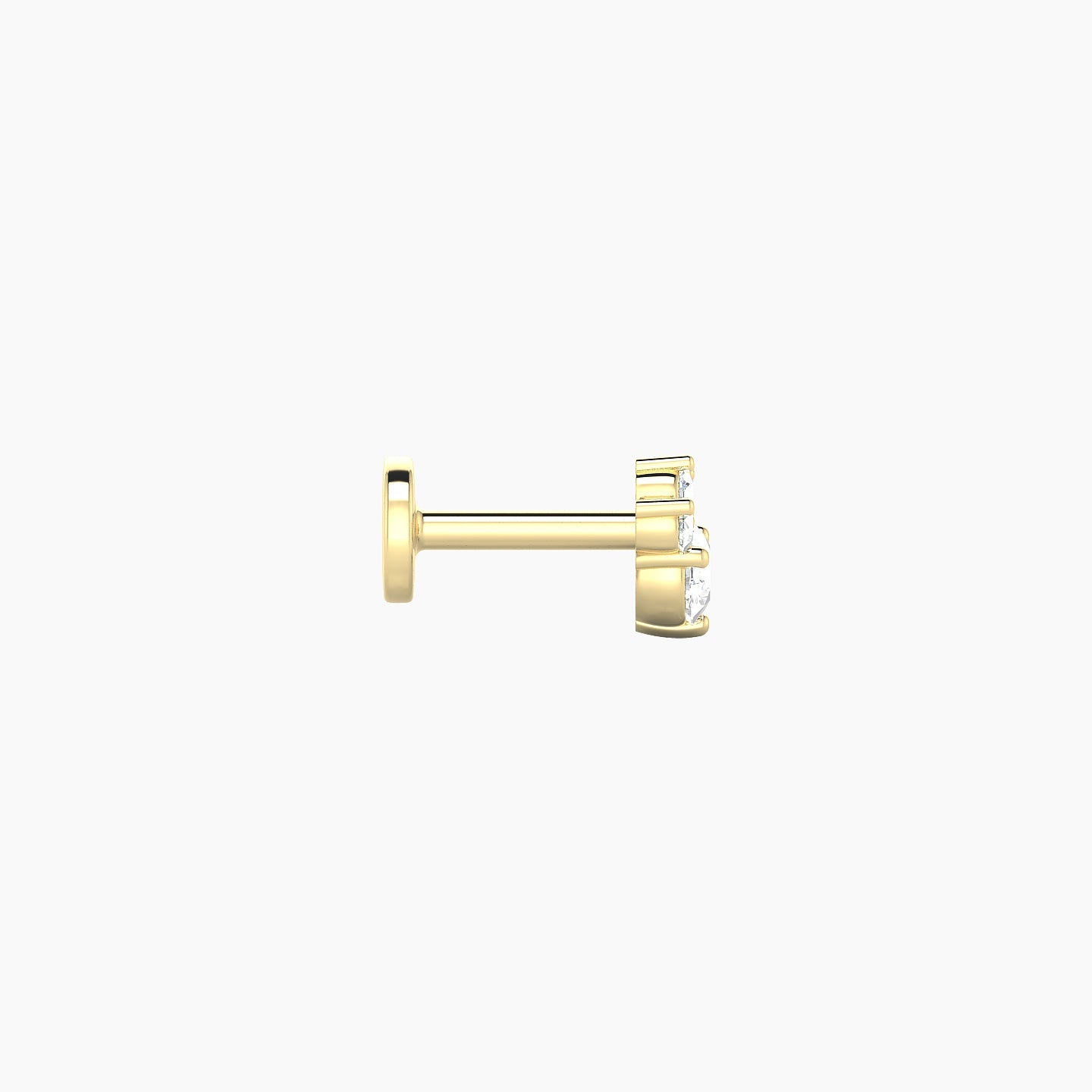 Sedna | 18k Yellow Gold 5 mm 5 mm Diamond Nostril Piercing