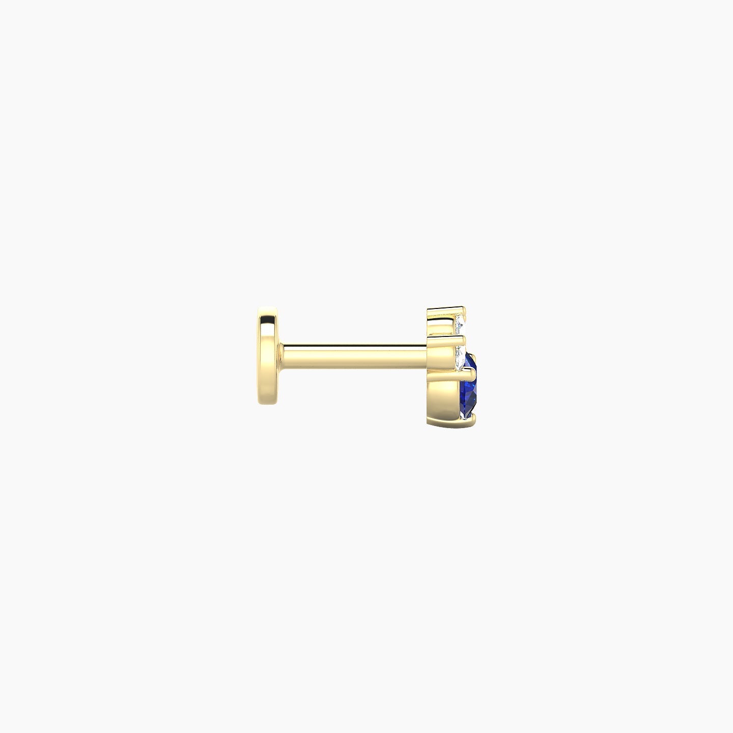 Sedna | 18k Yellow Gold 5 mm 5 mm Sapphire & Diamond Nostril Piercing