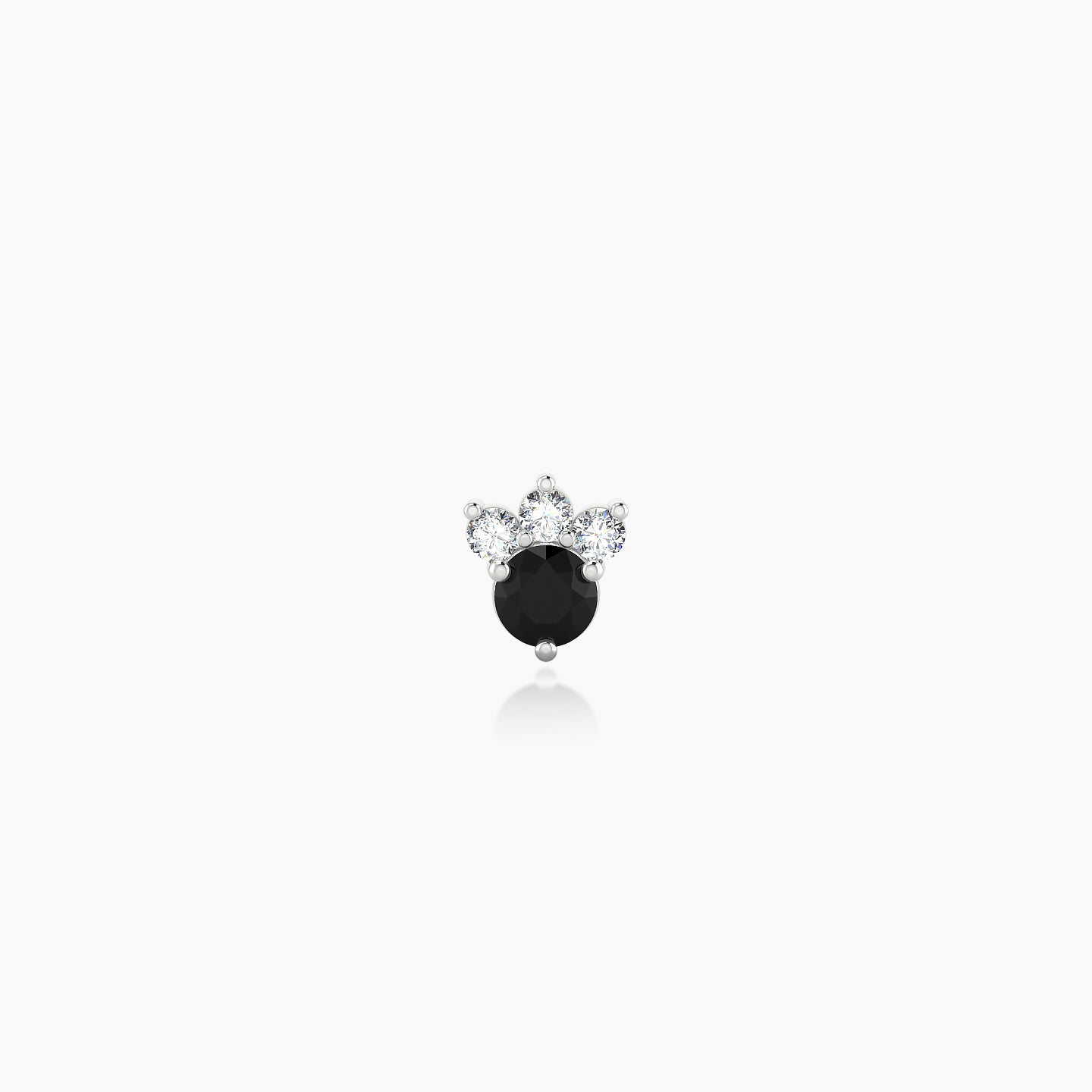 Sedna | 18k White Gold 5 mm 5 mm Black Diamond & Diamond Piercing