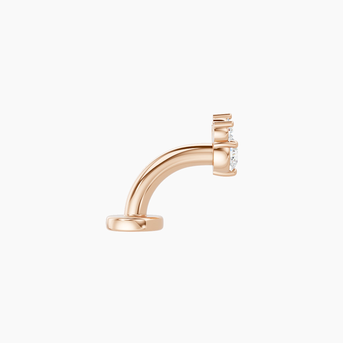 Sedna | 18k Rose Gold 5 mm 6 mm Diamond Floating Navel Piercing